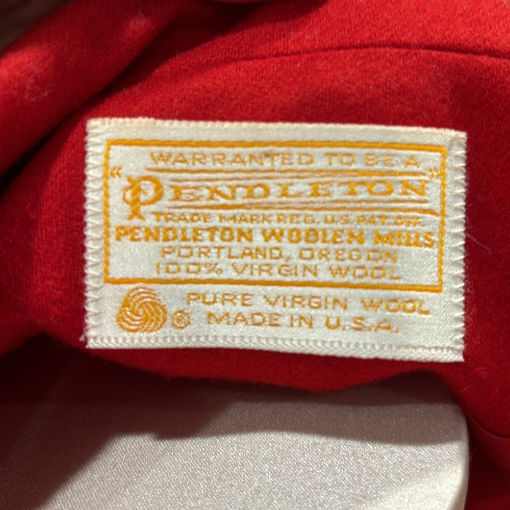 Vintage Pendleton Single Button Red Blazer Virgin Wool Size 10 - Picture 7 of 12